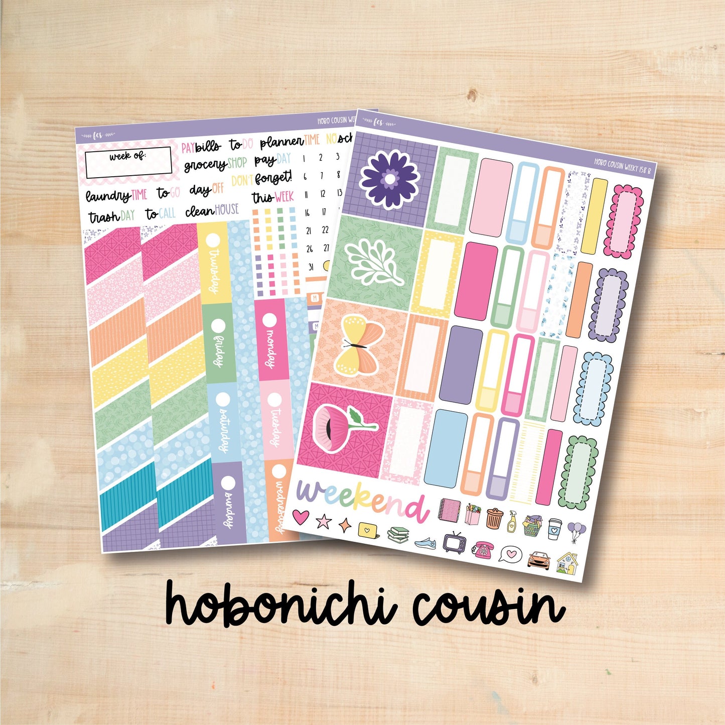 HC Weekly 158 || SPRING RAINBOW Hobonichi Cousin Weekly Kit