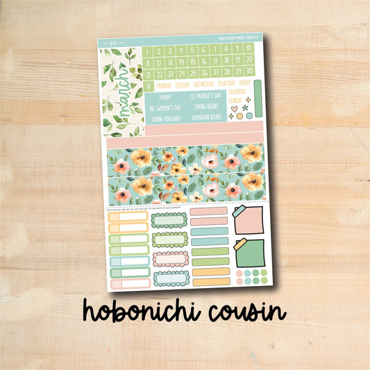 HC-MAR157 || SPRING FLOWERS March Hobonichi Cousin monthly kit