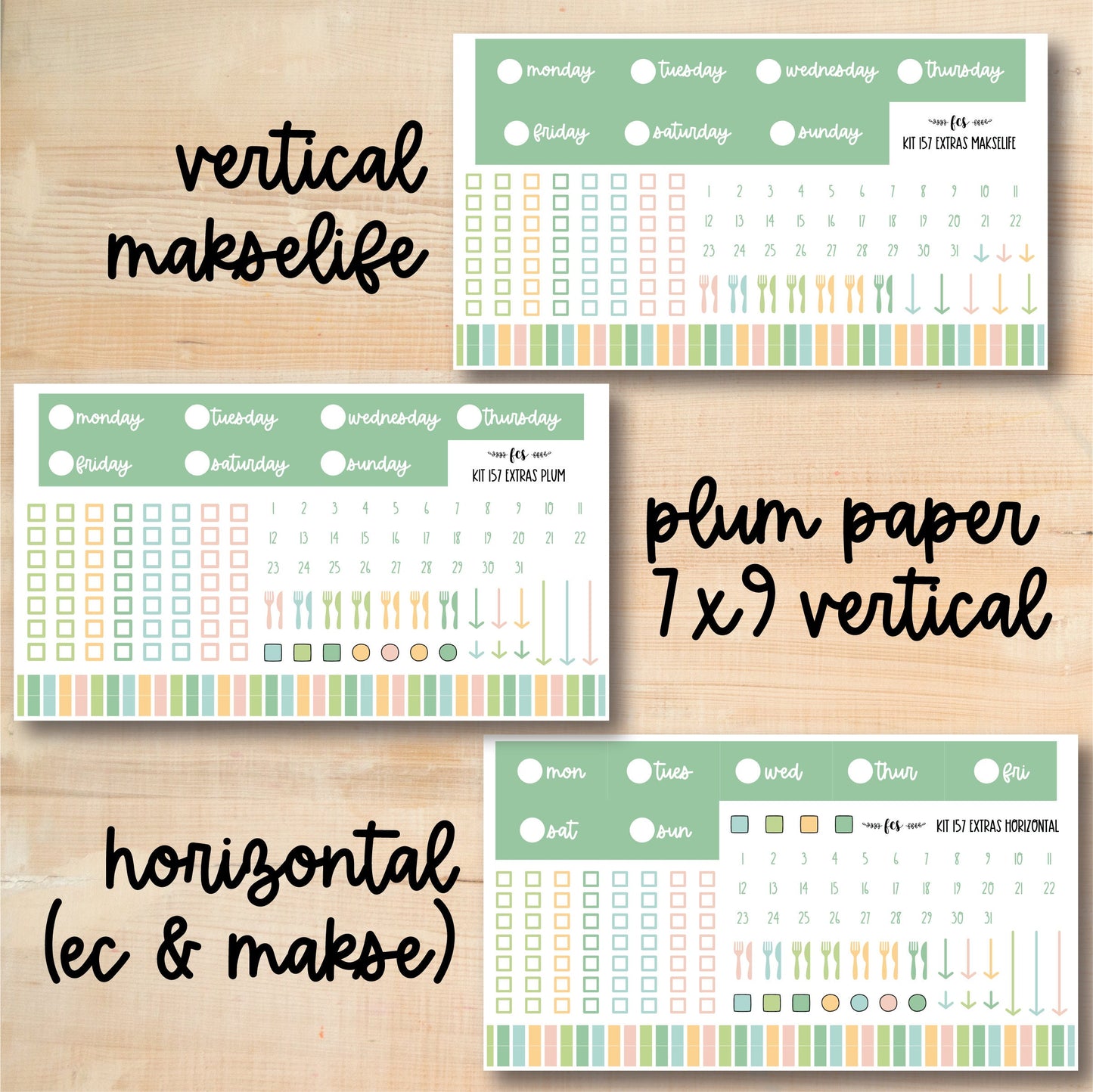 KIT-157 || SPRING FLOWERS weekly planner kit for Erin Condren, Plum Paper, MakseLife and more!