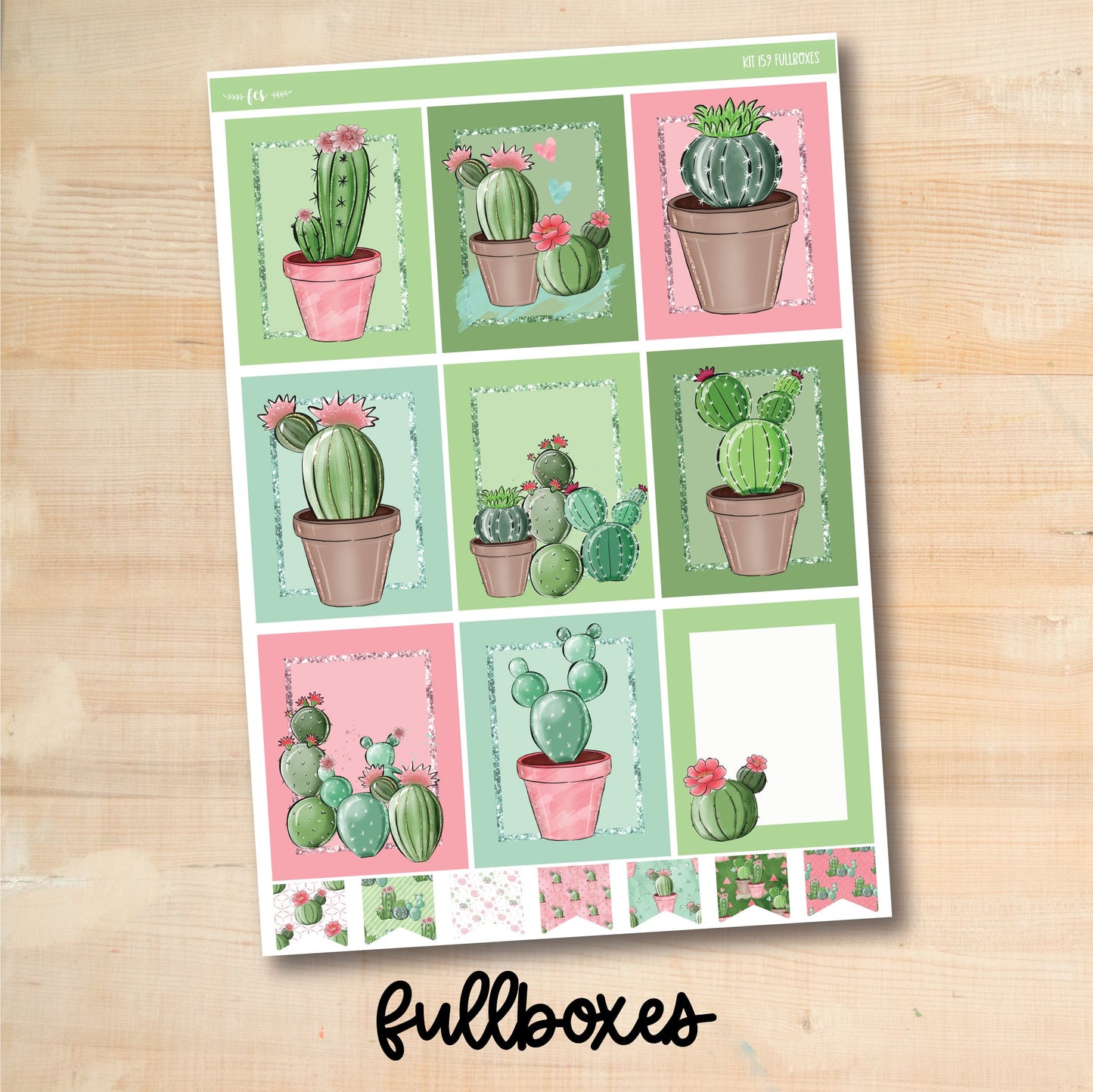 KIT-159 || CUTE CACTI weekly planner kit for Erin Condren, Plum Paper, MakseLife and more!