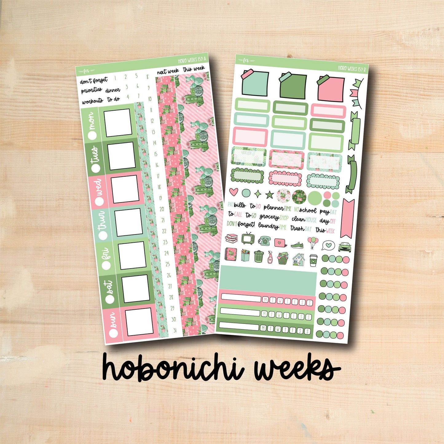 HW 159 || CUTE CACTI Hobonichi Weeks Kit