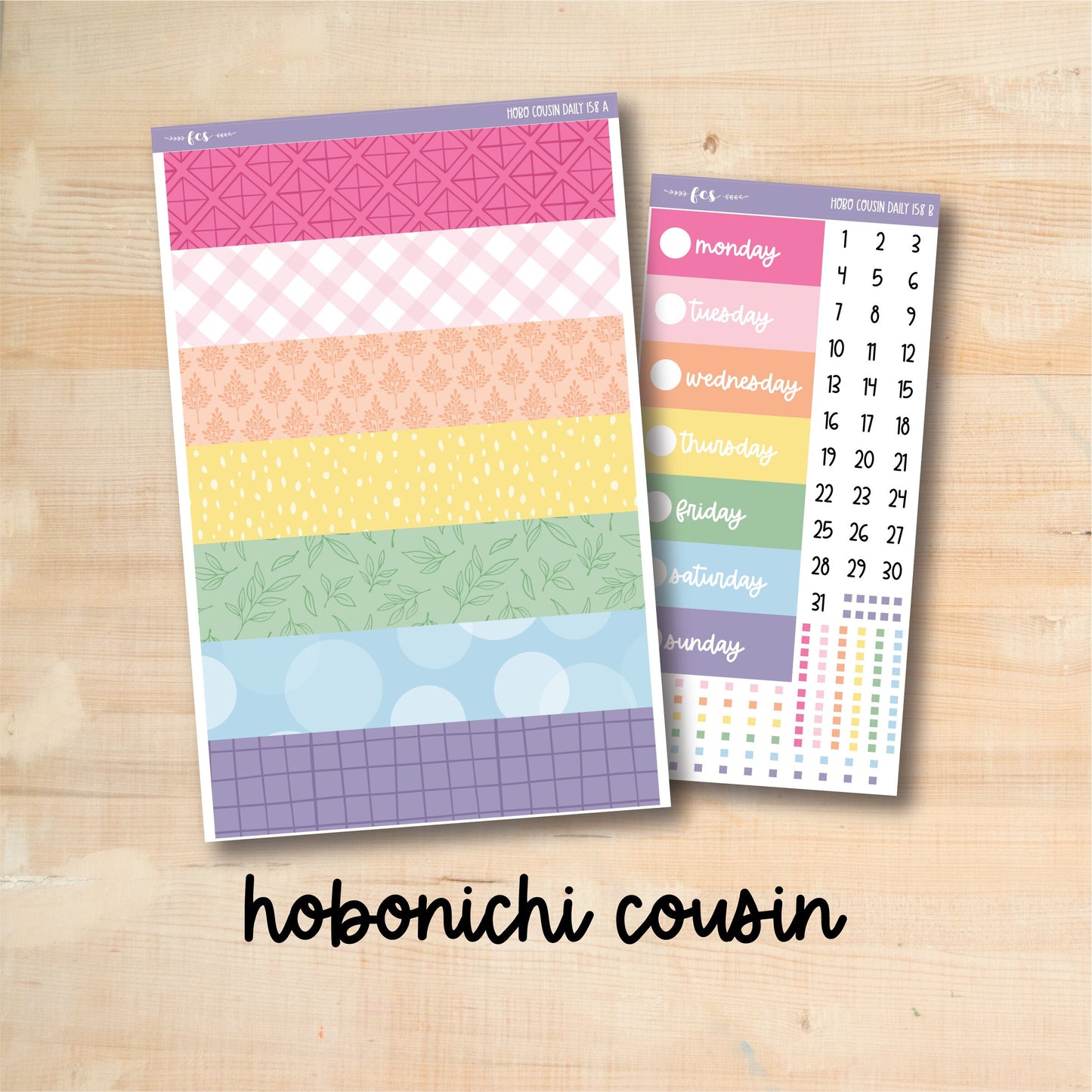 HC Daily 158 || SPRING RAINBOW Hobonichi Cousin Daily Kit