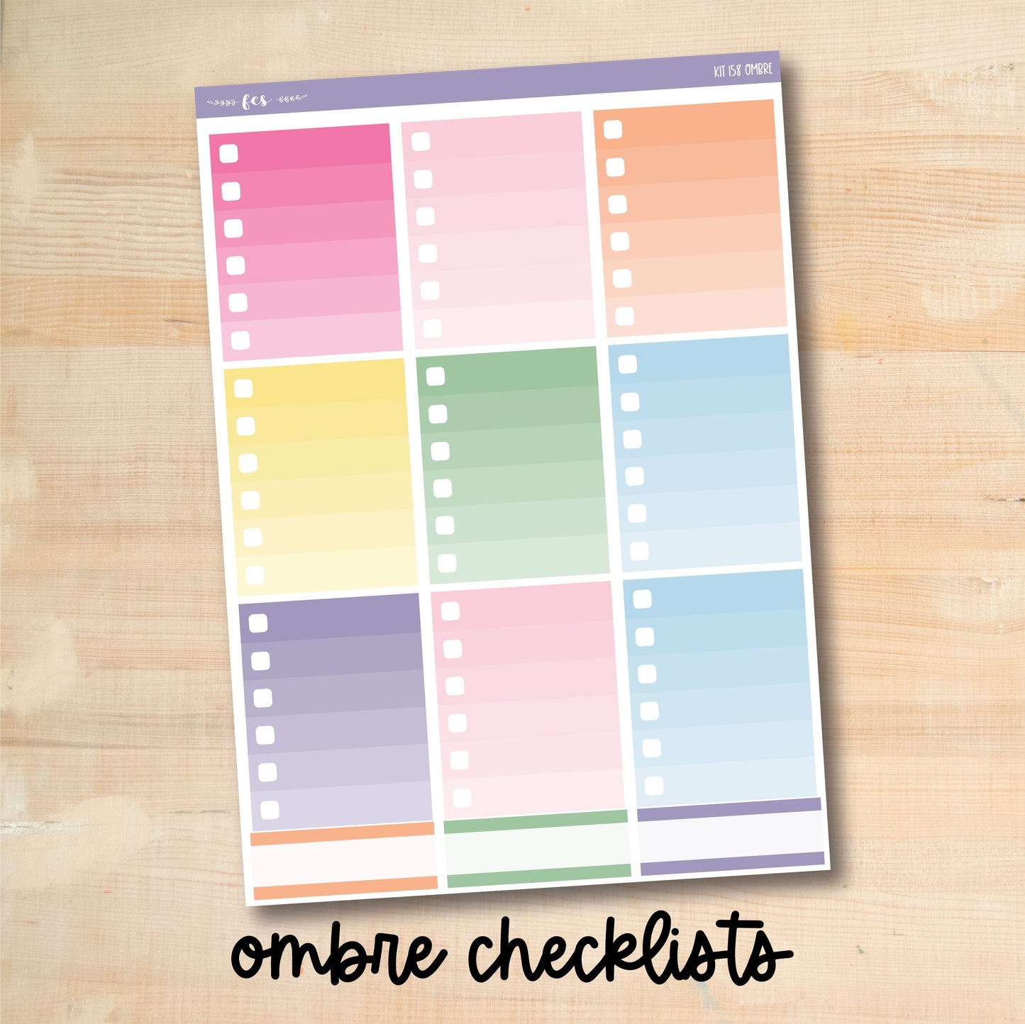 KIT-158 || SPRING RAINBOW weekly planner kit for Erin Condren, Plum Paper, MakseLife and more!