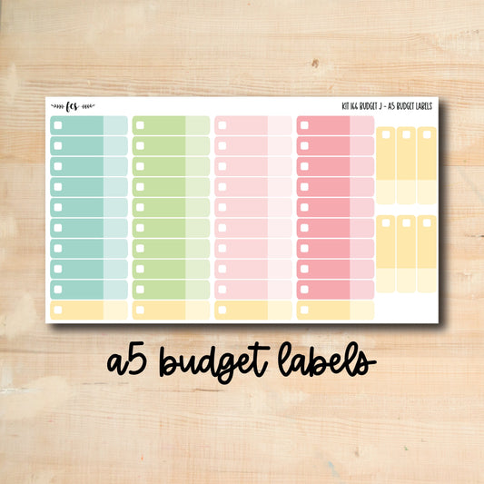 BUDGET-166 || SUNNY SKIES A5 budget labels