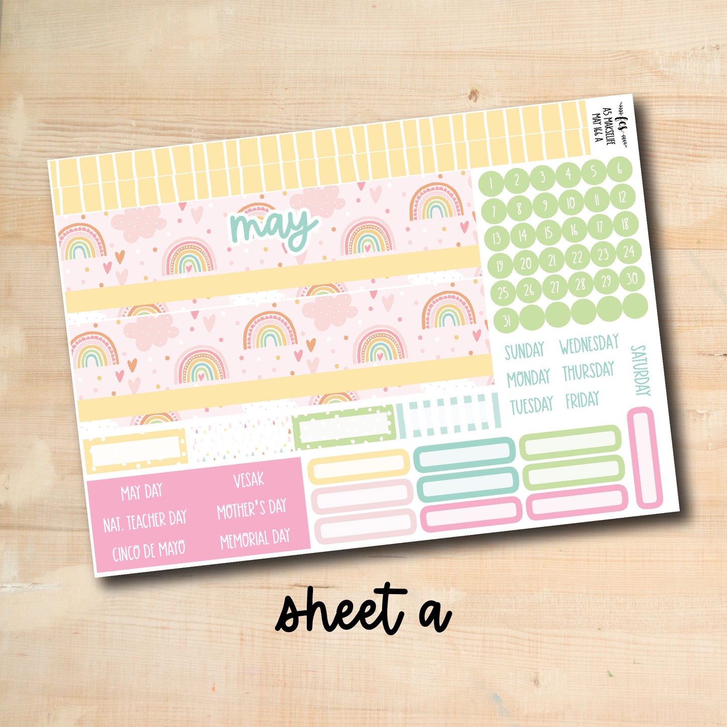 A5ML-MAY166 || SUNNY SKIES A5 MakseLife May Monthly Kit