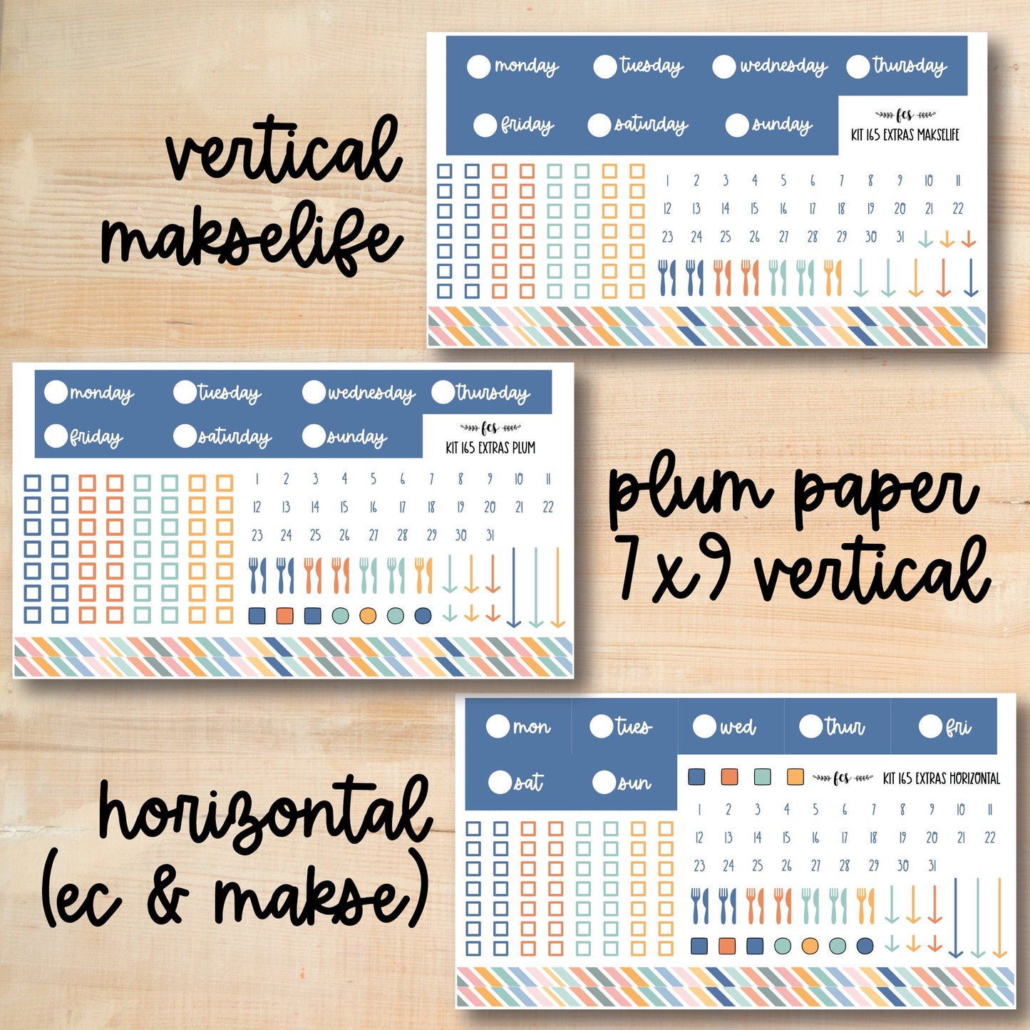 KIT-165 || BEAUTIFUL DAY weekly planner kit for Erin Condren, Plum Paper, MakseLife and more!