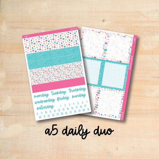 A5 Daily Duo 164 || BIRTHDAY PARTY A5 Erin Condren daily duo kit
