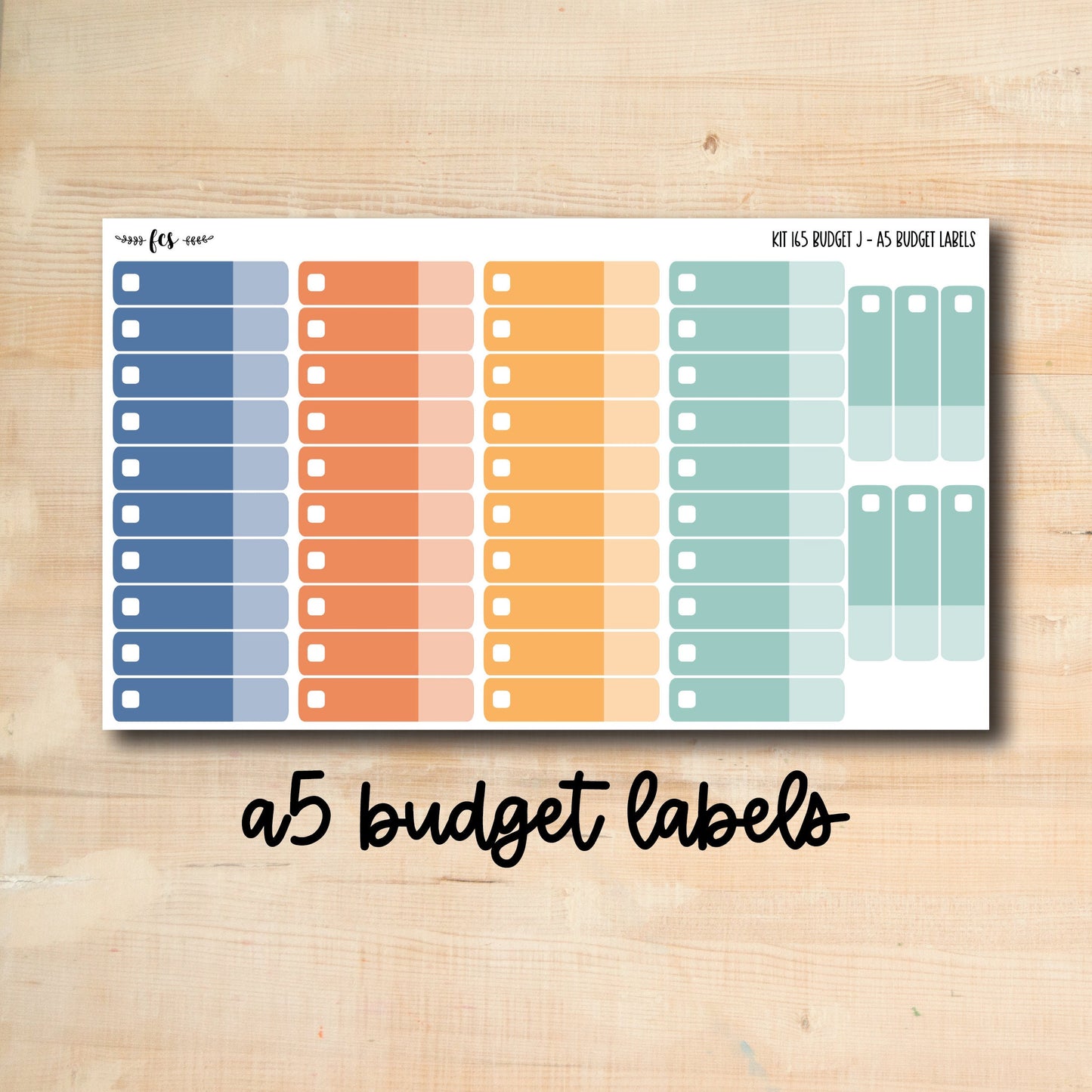 BUDGET-165 || BEAUTIFUL DAY A5 budget labels
