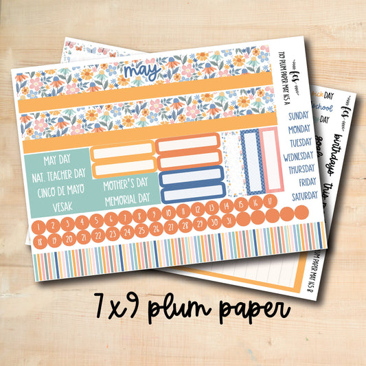 7x9 PLUM-MAY165 || BEAUTIFUL DAY 7x9 Plum Paper May Monthly Kit