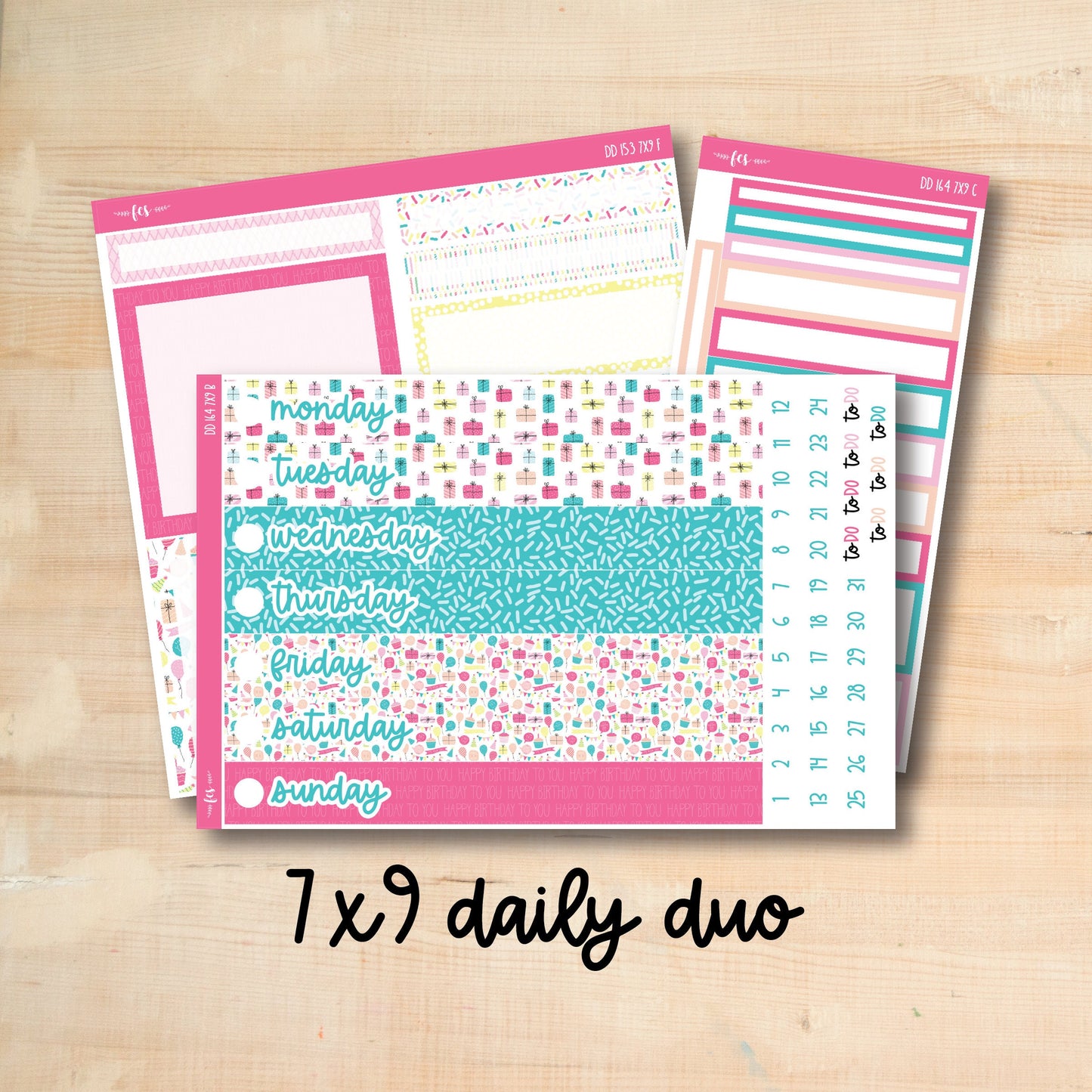 7x9 Daily Duo 164 || BIRTHDAY PARTY 7x9 Daily Duo Kit