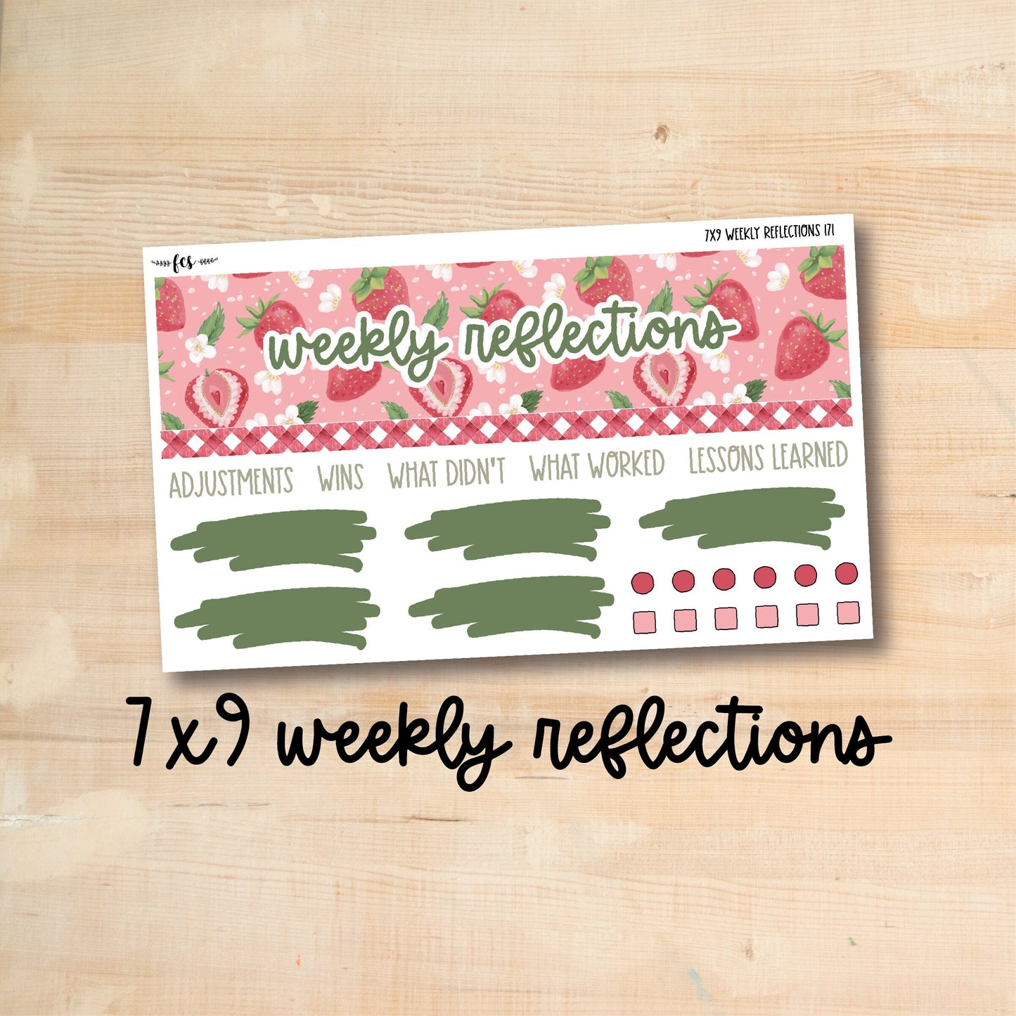 7x9-WR-171 || BERRY SWEET 7x9 MakseLife Weekly Reflections
