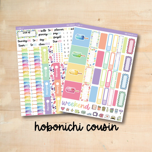 HC Weekly 172 || RAINBOW POPSICLES Hobonichi Cousin Weekly Kit