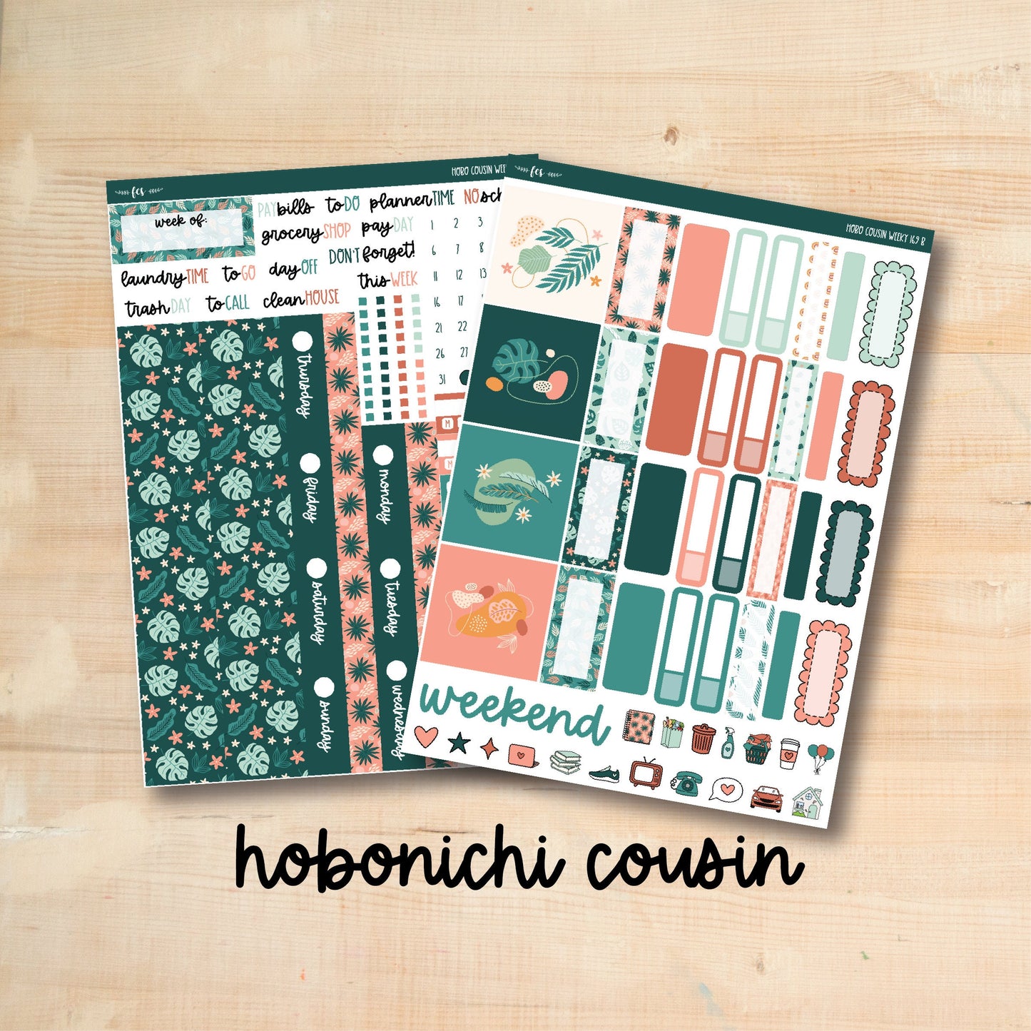 HC Weekly 169 || TROPICAL LEAVES Hobonichi Cousin Weekly Kit