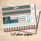 7x9 PLUM-JUNE169 || TROPICAL LEAVES 7x9 Plum Paper June Monthly Kit