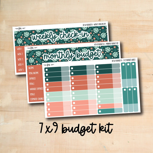 BUDGET-169 || TROPICAL LEAVES 7x9 budget kit