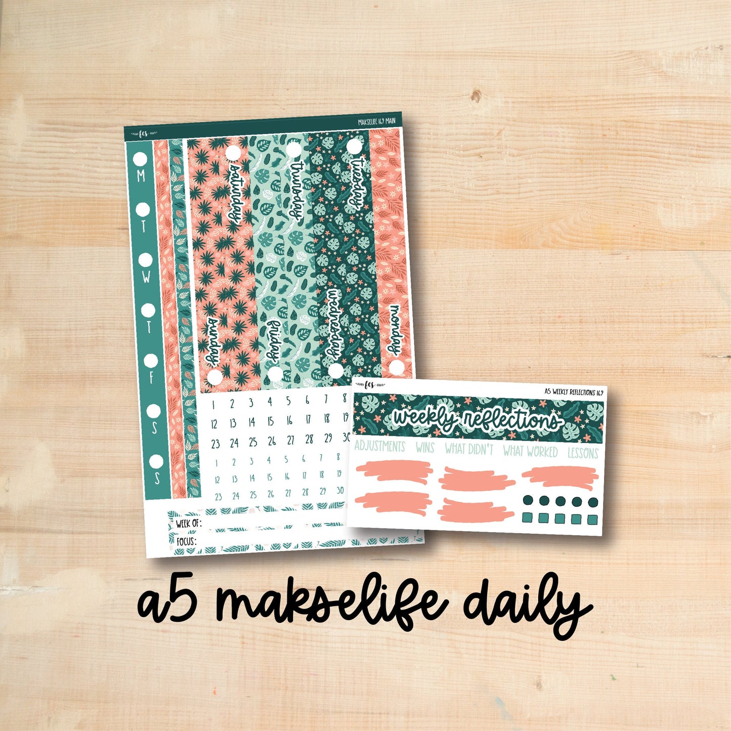ML Daily 169 || TROPICAL LEAVES A5 MakseLife Daily Kit