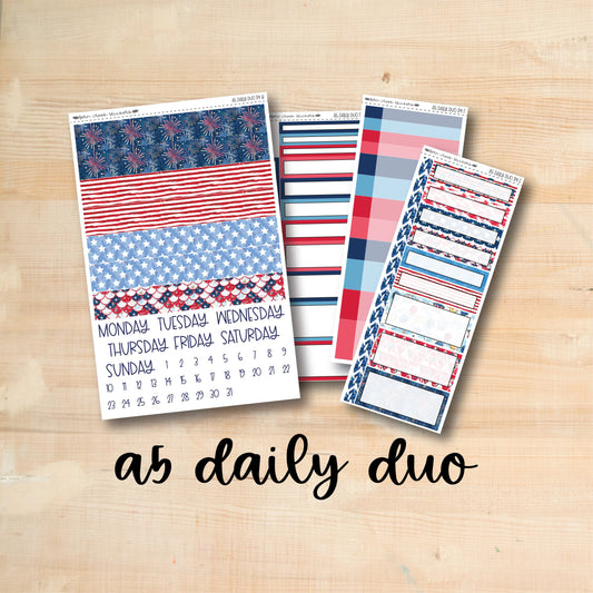 A5 Daily Duo 174 || FIREWORKS A5 Erin Condren daily duo kit