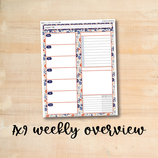 7x9-WO 176 || COASTAL 7x9 Daily Duo Erin Condren Weekly Overview