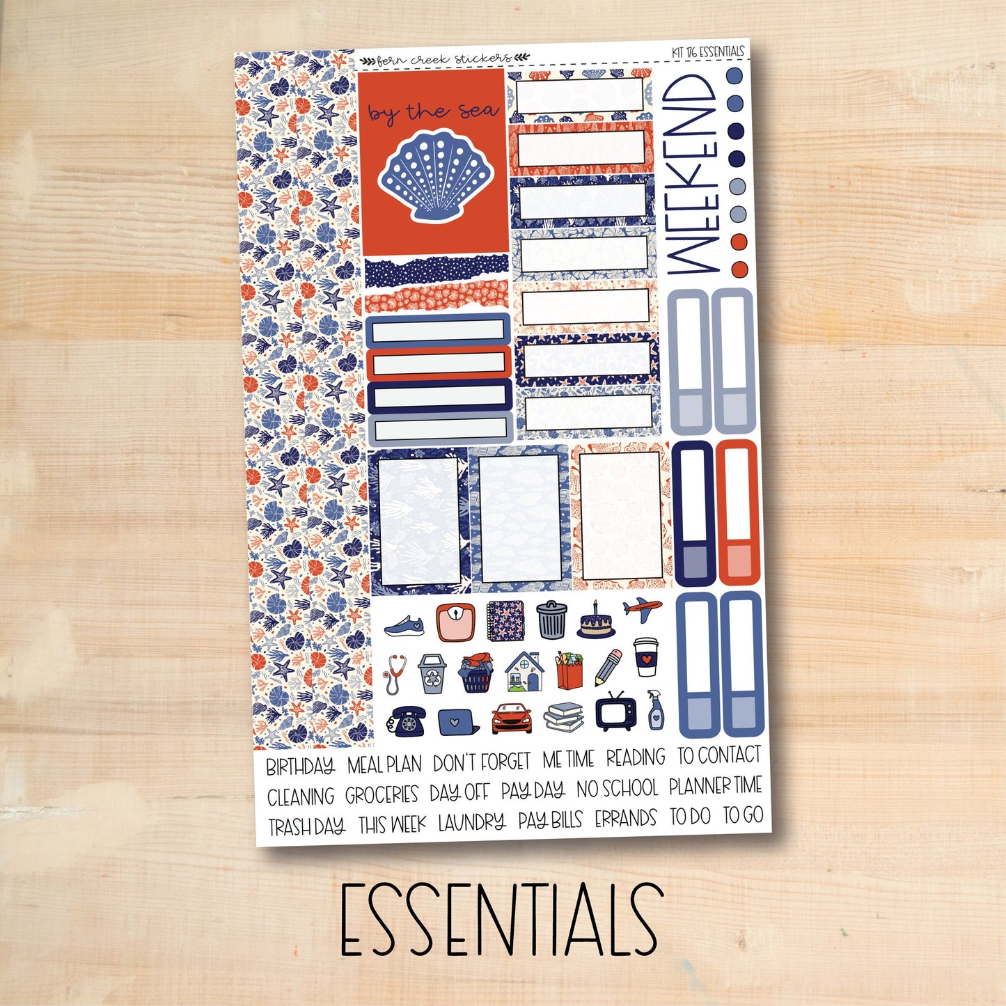 KIT-176 || COASTAL weekly planner kit for Erin Condren, Plum Paper, MakseLife and more!