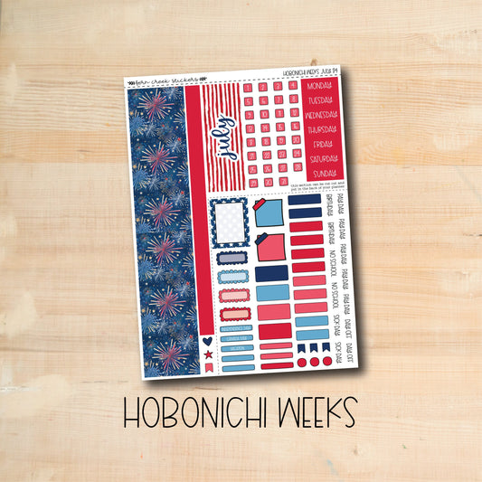 HW-174 || FIREWORKS July Hobonichi Weeks monthly kit