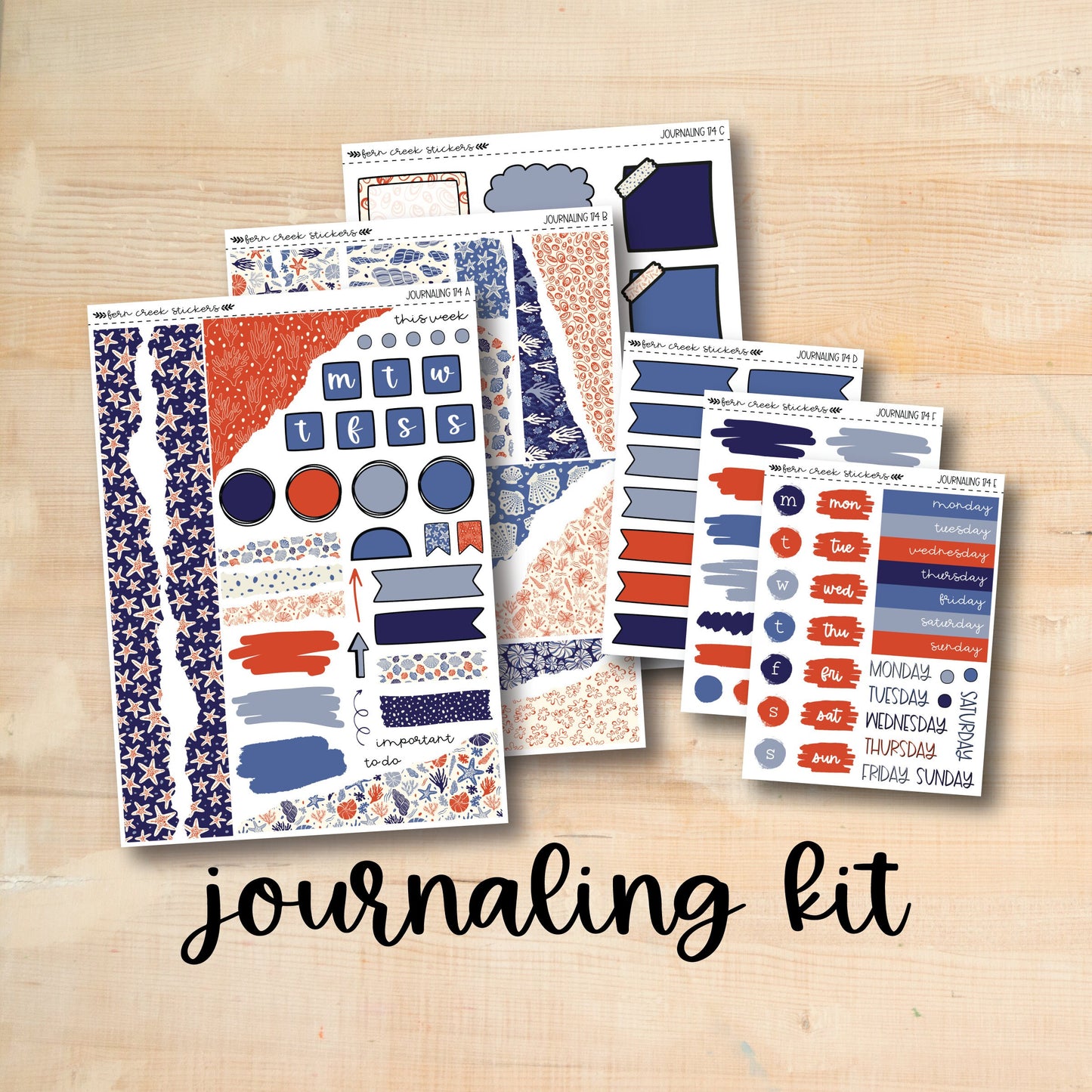 JOURN176 || COASTAL Journaling Kit