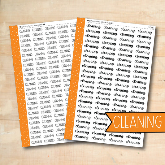 S-C-06 || CLEANING script stickers