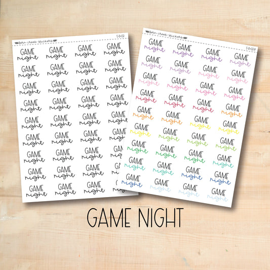 S-D-03 || GAME NIGHT script stickers