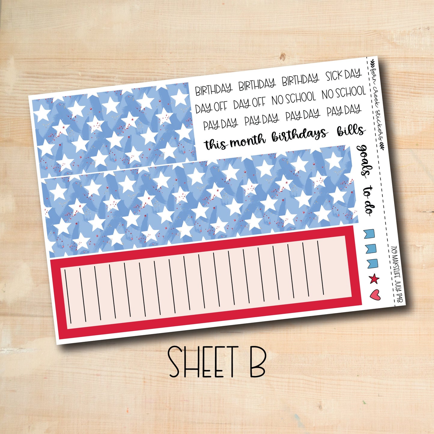 7X9 ML-174 || FIREWORKS 7x9 MakseLife July Monthly Kit