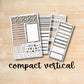 CV 180 || NEUTRAL SAFARI Erin Condren A5 Compact Vertical Kit