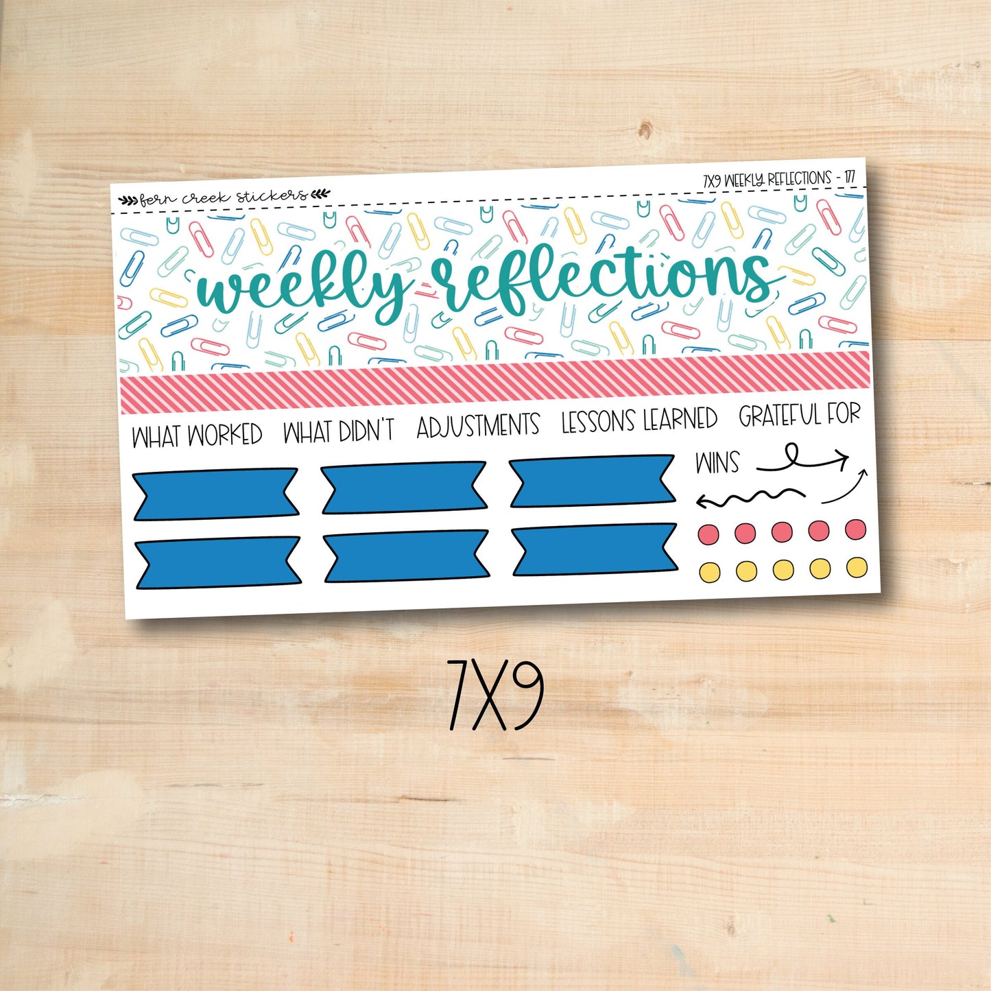 WR-177 || BACK To SCHOOL 7x9 and A5 MakseLife Weekly Reflections