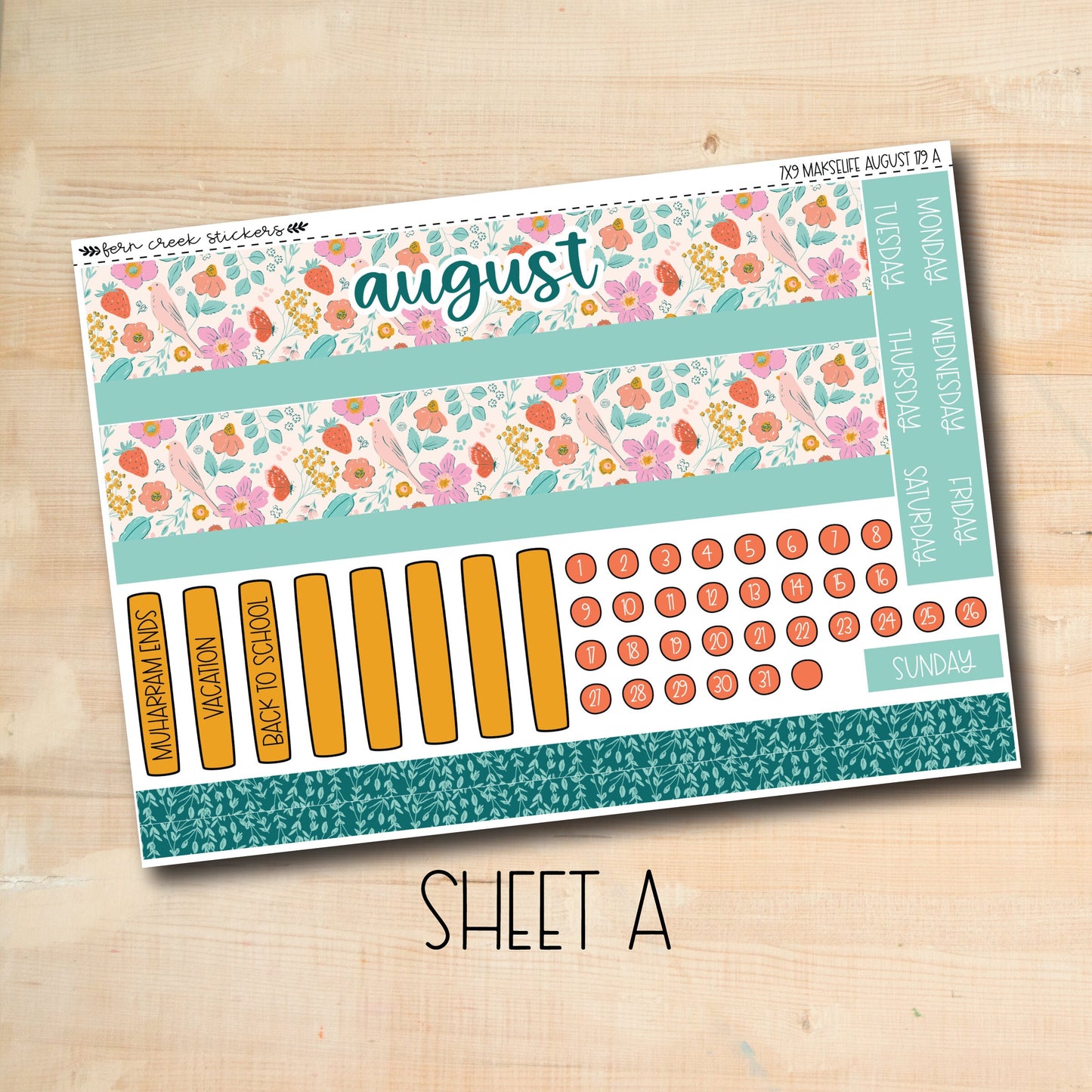 7X9 ML-179 || SUMMER SUN 7x9 MakseLife August Monthly Kit