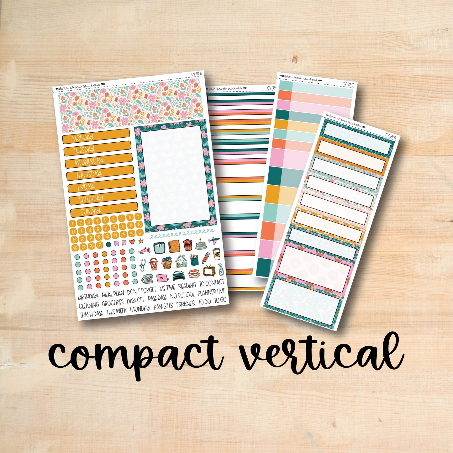 CV 179 || SUMMER SUN Erin Condren A5 Compact Vertical Kit