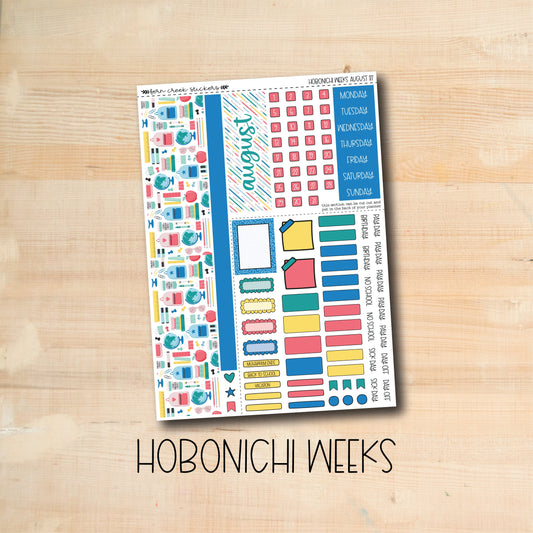 HW-177 || BACK To SCHOOL August Hobonichi Weeks monthly kit
