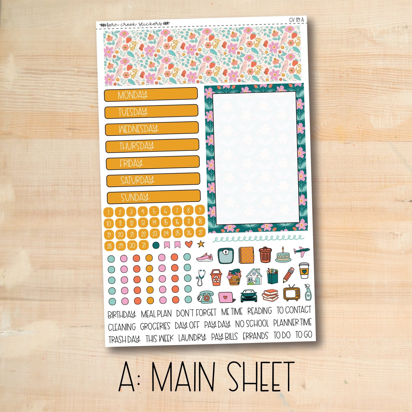 CV 179 || SUMMER SUN Erin Condren A5 Compact Vertical Kit