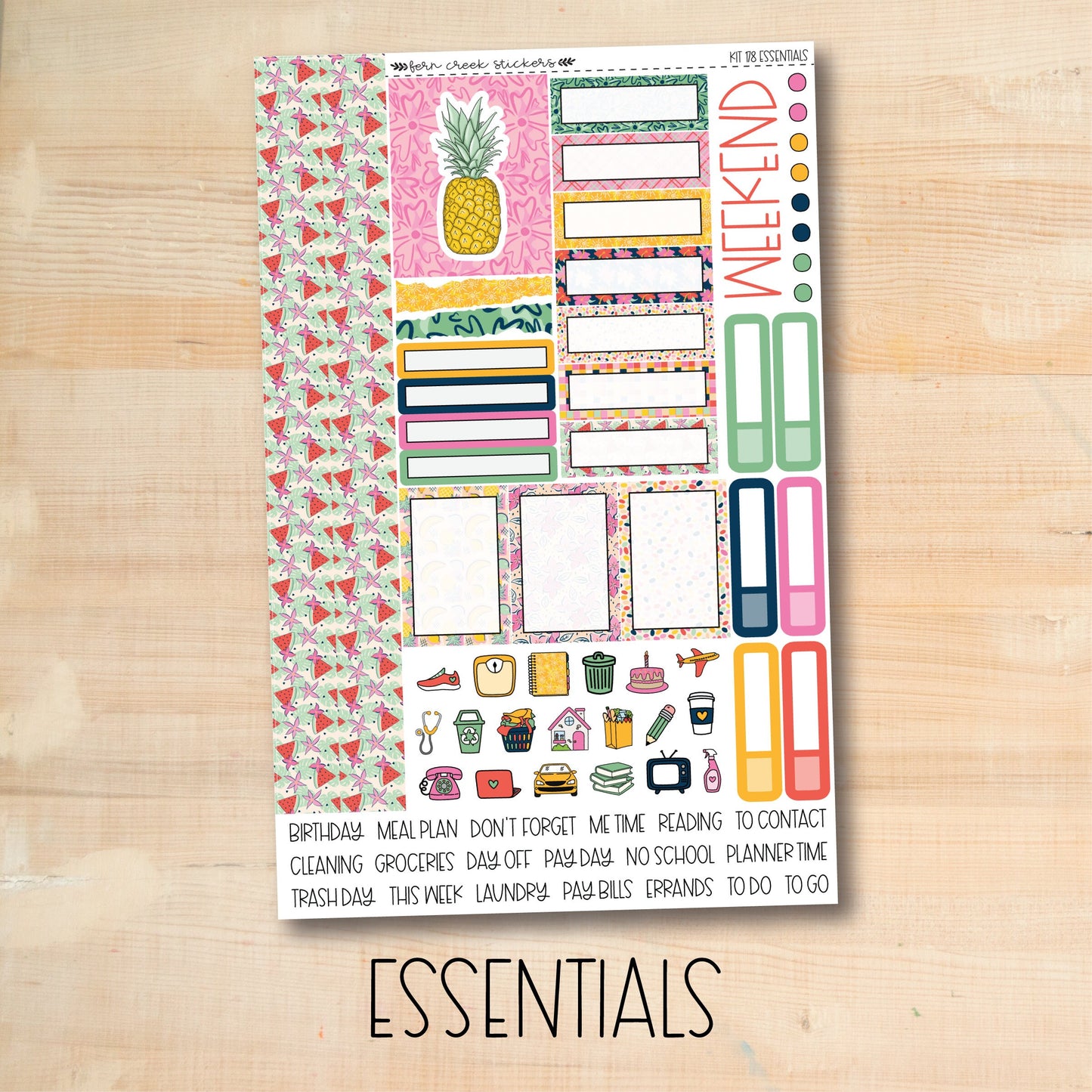 KIT-178 || BEACHY weekly planner kit for Erin Condren, Plum Paper, MakseLife and more!