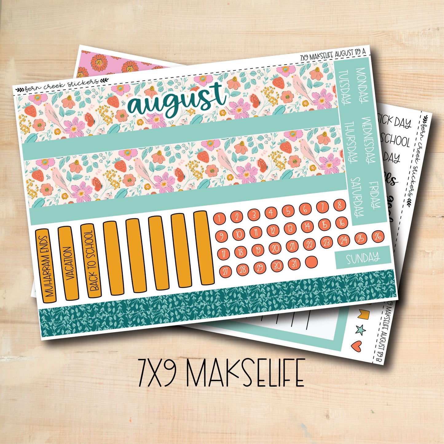 7X9 ML-179 || SUMMER SUN 7x9 MakseLife August Monthly Kit