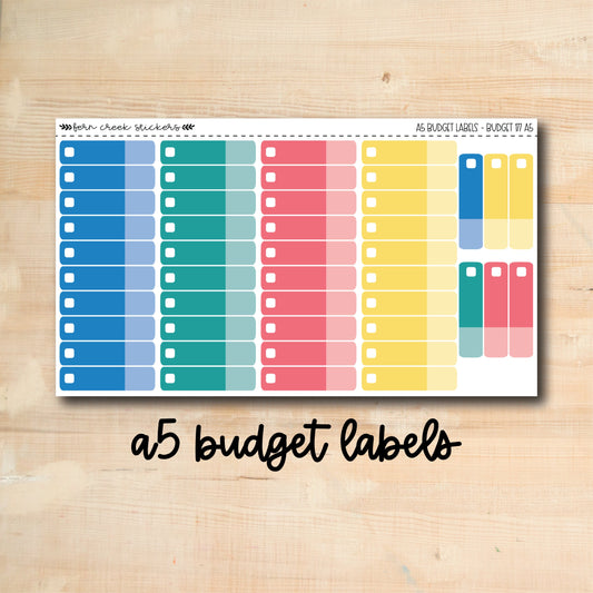 BUDGET-177 || BACK To SCHOOL A5 budget labels