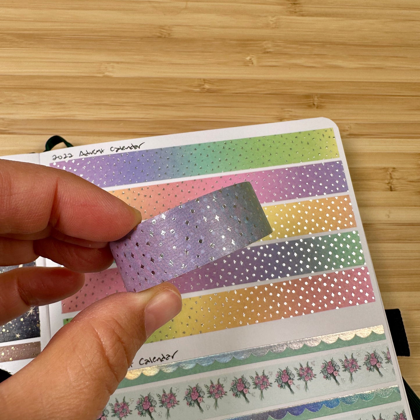 ADVENT22-BP || Bright pastels gradient 15 mm washi tape
