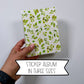 SB-LL || Lush Leaves sticker book in three sizes: 4.75x3.75 sheets, 7x5 sheets, and 8.5x5.5 sheets
