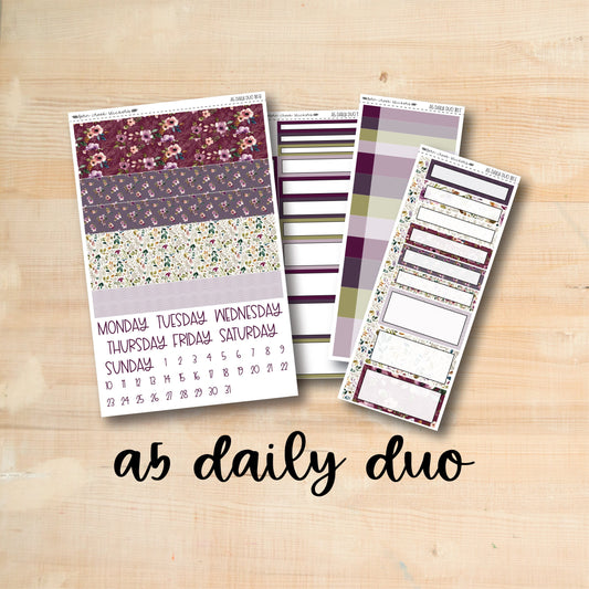 A5 Daily Duo 181 || AUTUMN AMETHYST A5 Erin Condren daily duo kit
