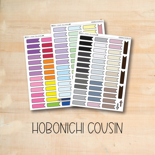 COUSIN-02 || Hobonichi Cousin flag stickers