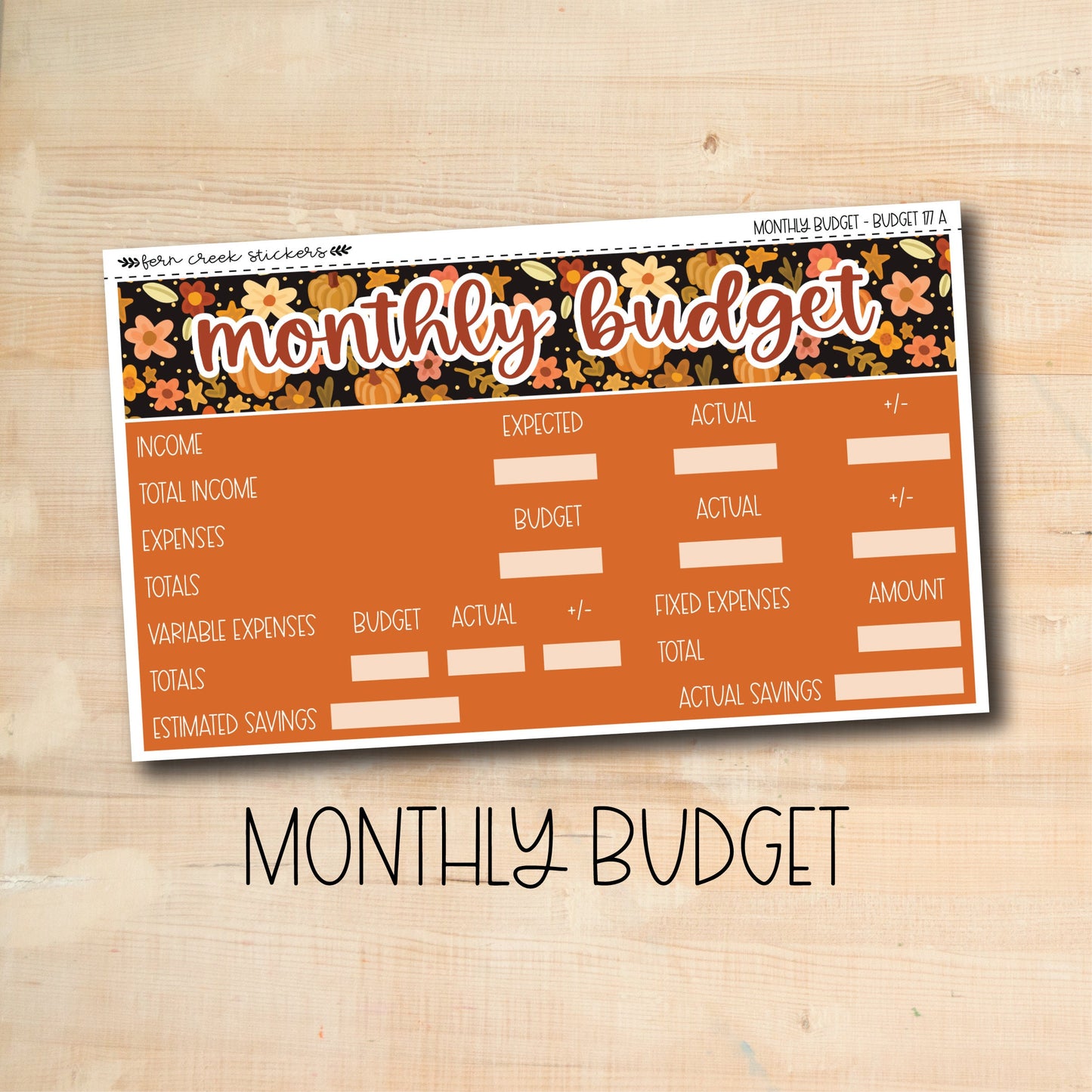 BUDGET-182 || HELLO PUMPKIN 7x9 budget kit