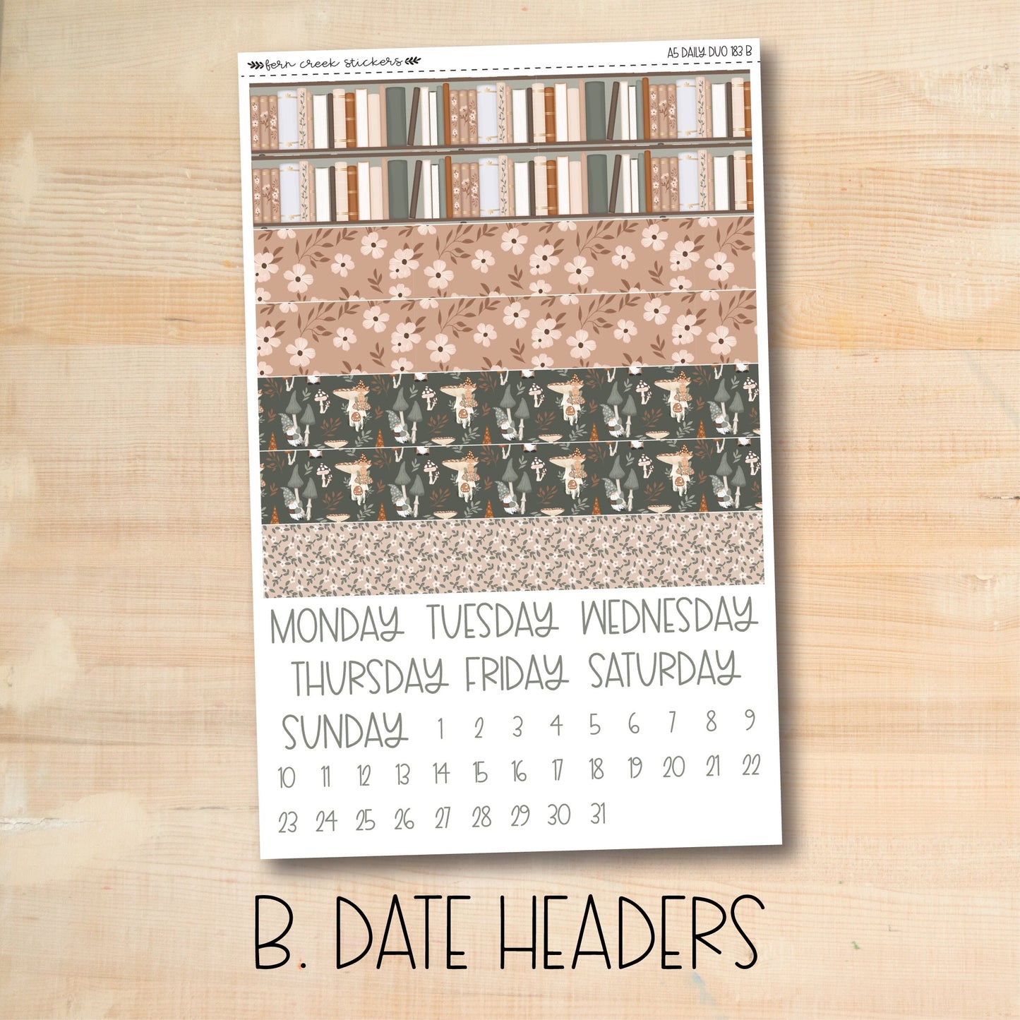 A5 Daily Duo 183 || FALL COTTAGE A5 Erin Condren daily duo kit