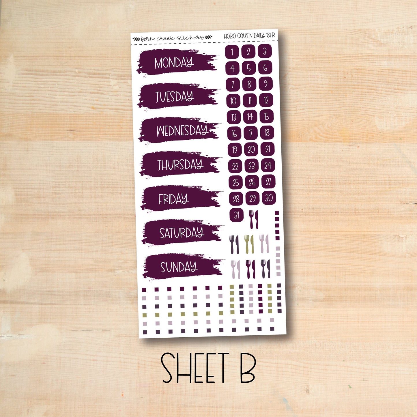 HC Daily 181 || AUTUMN AMETHYST Hobonichi Cousin Daily Kit