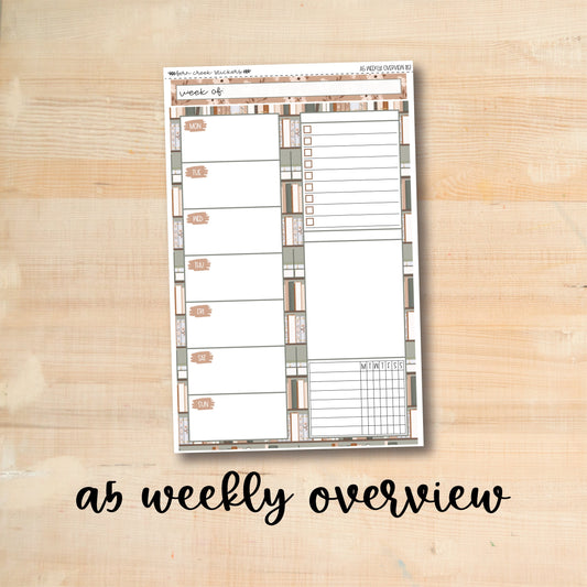 A5-WO 183 || FALL COTTAGE A5 Daily Duo Erin Condren Weekly Overview