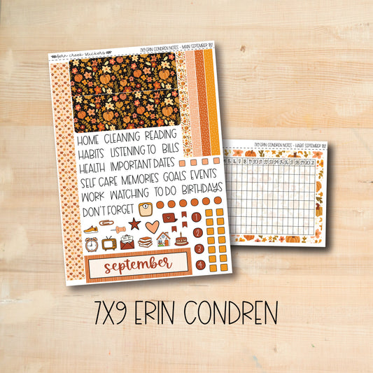 7x9 NOTES-182 || HELLO PUMPKIN 7x9 Erin Condren September Notes Page