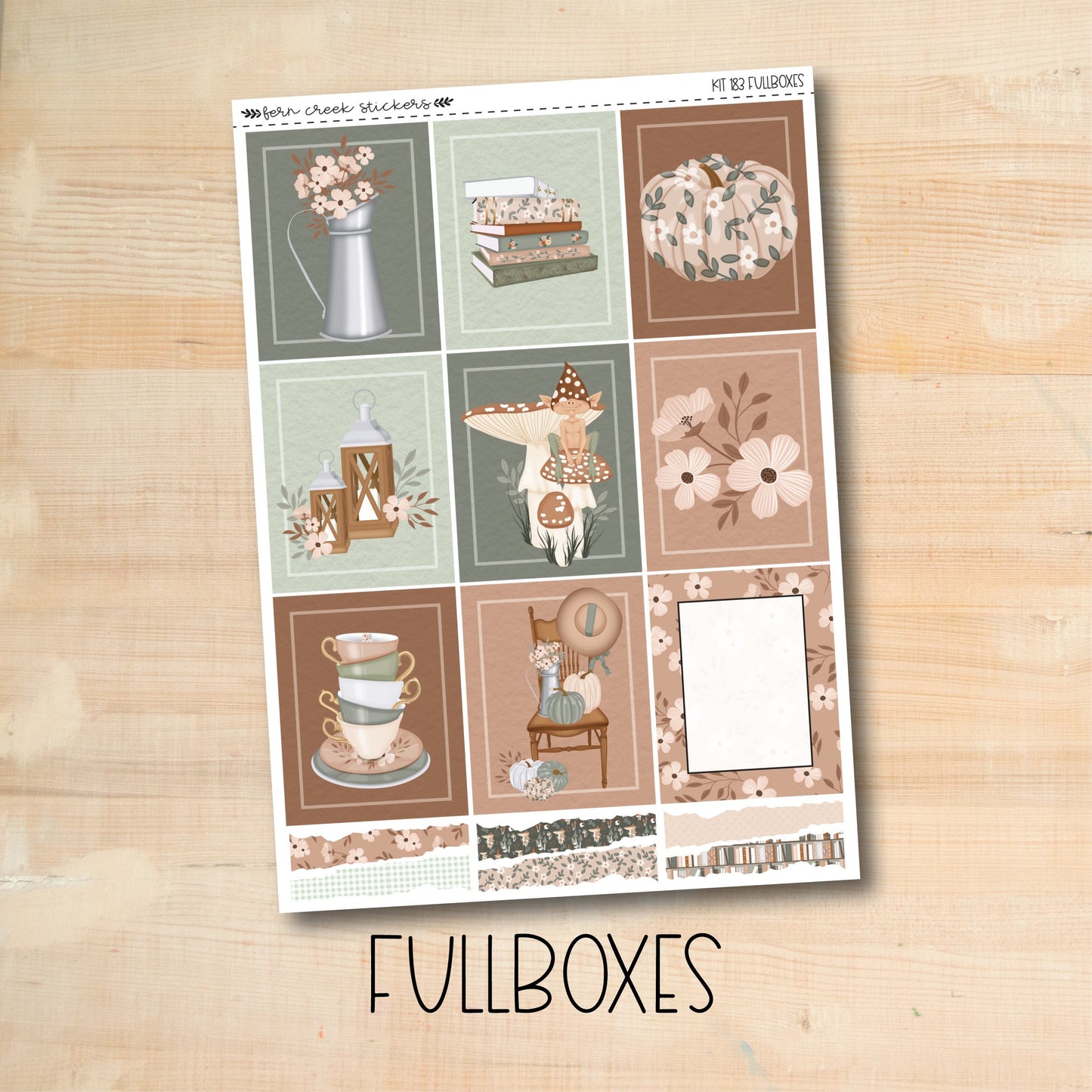 KIT-183 || FALL COTTAGE weekly planner kit for Erin Condren, Plum Paper, MakseLife and more!