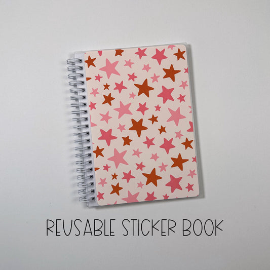 SB-R-RS || Retro Stars 5x7 Reusable Sticker Book
