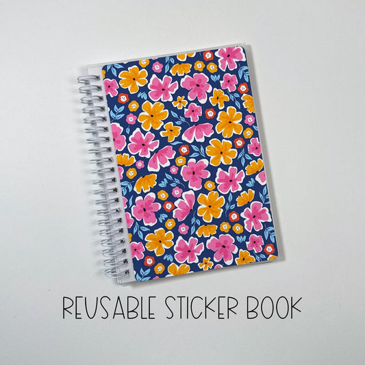 SB-R-BB || Bold Blooms 5x7 Reusable Sticker Book