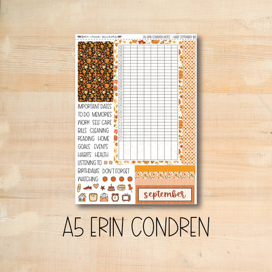 A5 NOTES-182 || HELLO PUMPKIN A5 Erin Condren September notes page kit